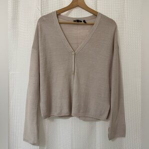 Theory Textured Linen Cardigan